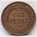 AUSTRALIA 1928 . ONE 1 PENNY . VARIETY . BROKEN 8